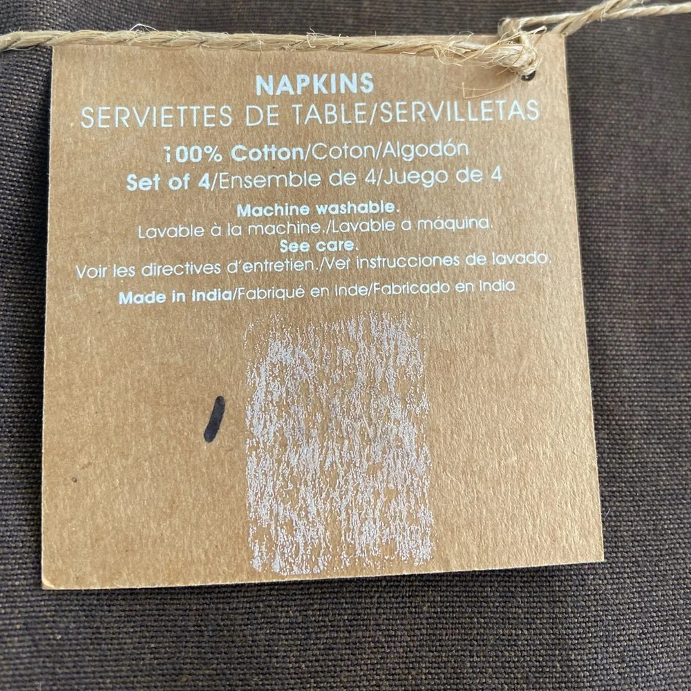 (2) West Elm cloth napkins